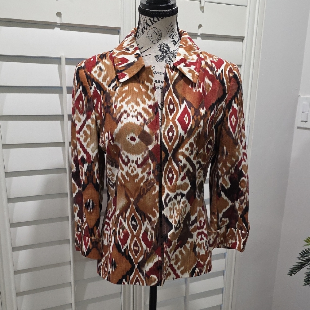 Tahari Multicolor Patterned Women's Blazer